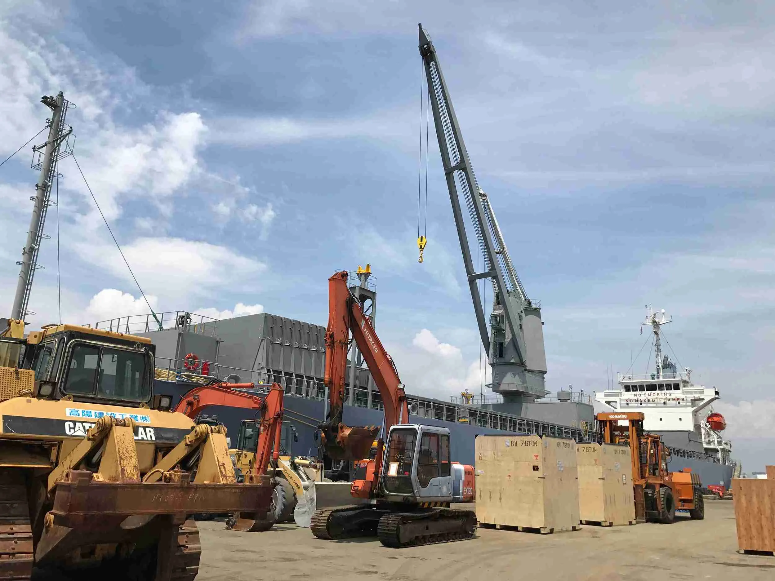 Examples of export used construction machinery handling