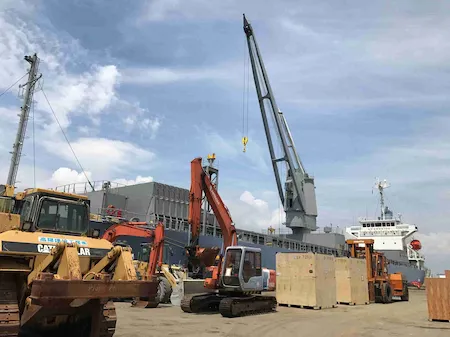 Examples of export used construction machinery handling