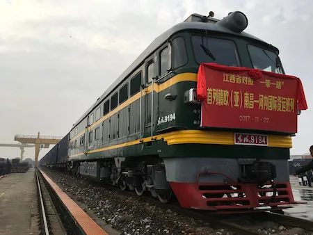 中国での鉄道輸送