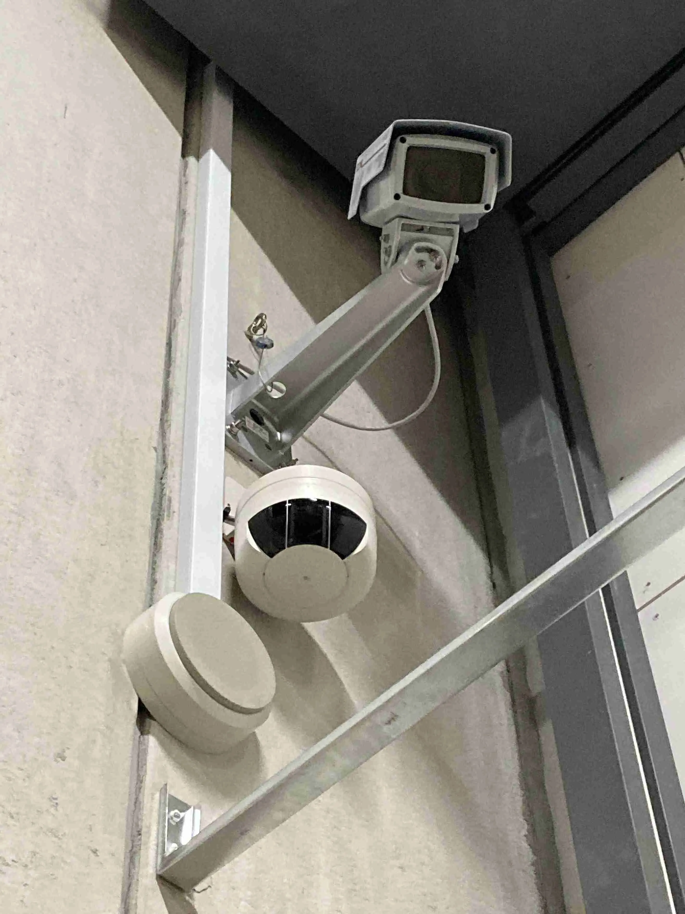 Mechanical security using surveillance cameras, human sensors, etc.